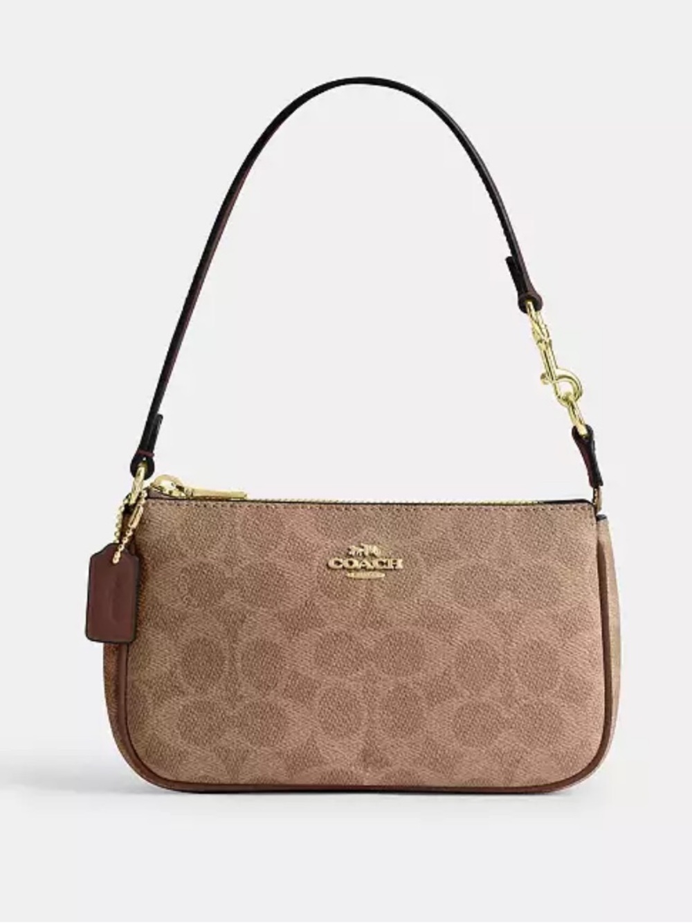 Coach Nolita 19 Signature Canvas Shoulder Bag in Tan and Brown